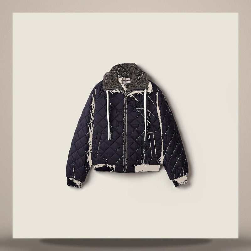 Miu Miu Technical Pongé Down Jacket ML1548 1J4E F0008