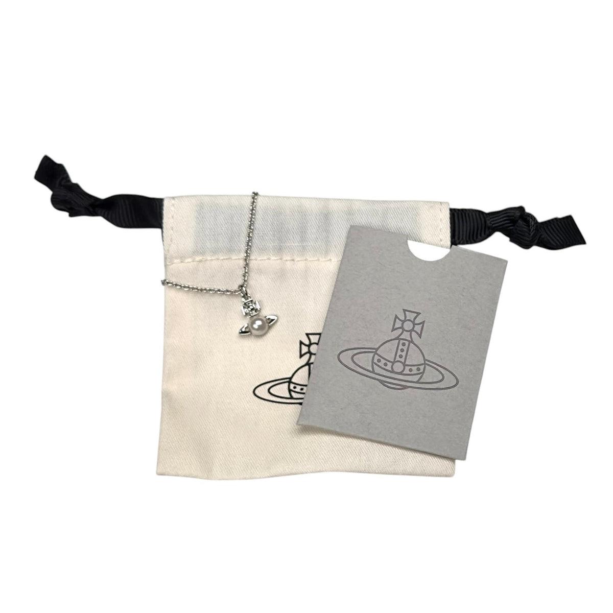 Vivienne Westwood Balbina Pearl Pendant Silver Necklace
