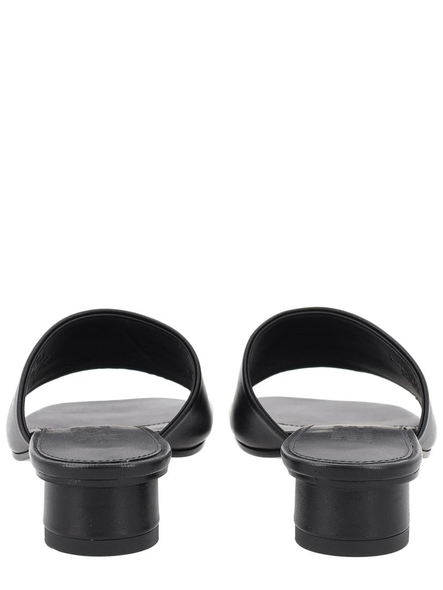 Maison Margiela Black Leather Strappy Sandals