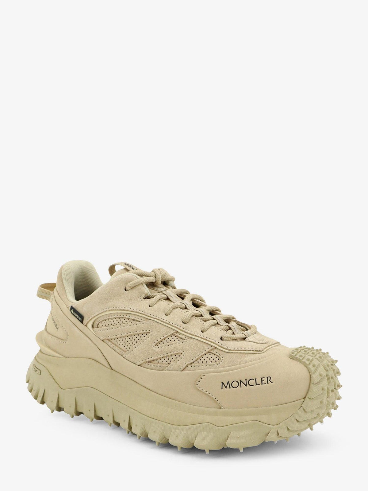 Moncler White Leather Low-Top Sneakers for Men