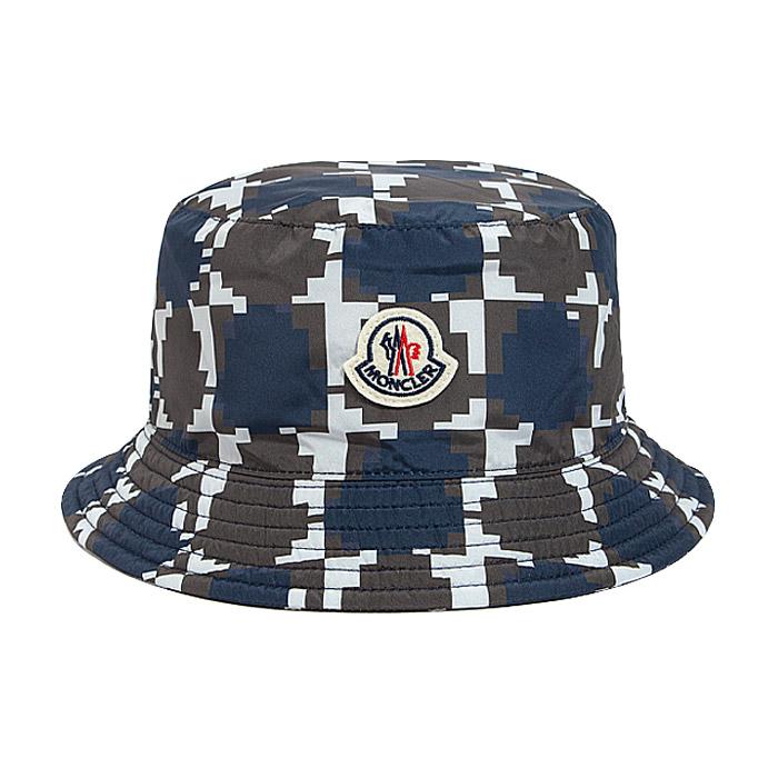 Moncler Logo Patch Digital Print Poly Bucket Hat 3B00034 M4704 590