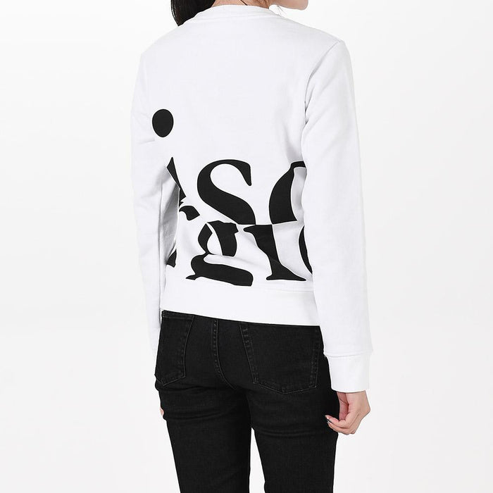 Maison Margiela Logo Print Relaxed Fit White Sweatshirt