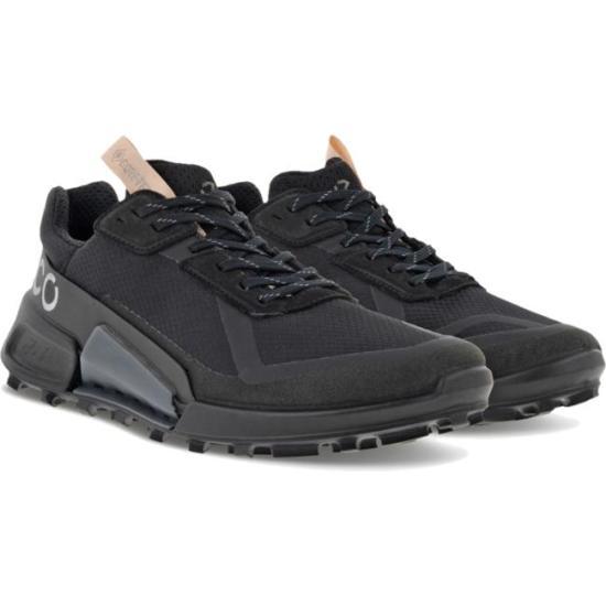 ecco Leather Low-Top Sneakers for Men 82283356340 BLACK DARK SHADOW DOM