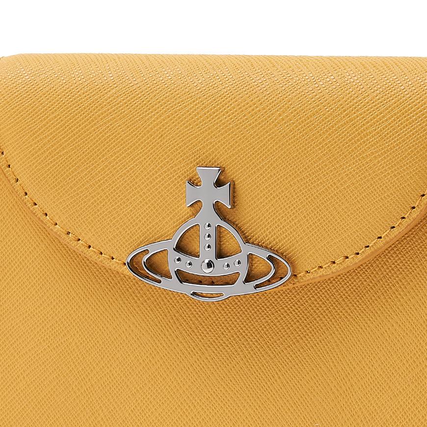 Vivienne Westwood Saffiano Half Moon Saddle Crossbody Bag Navy