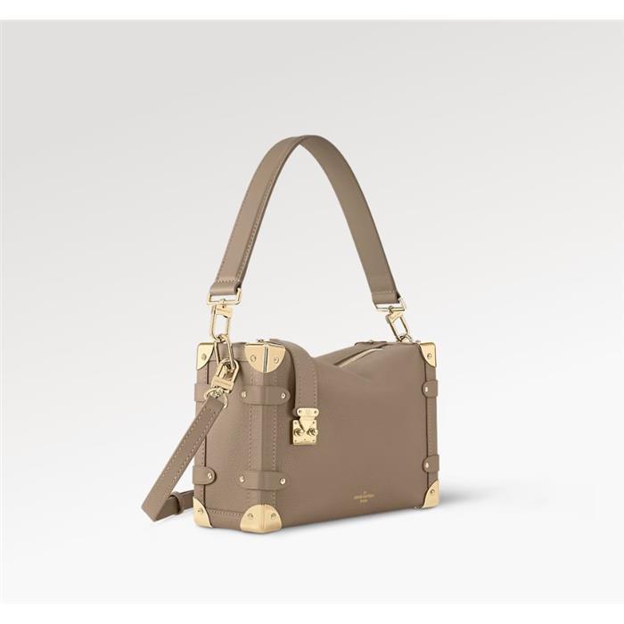 Louis Vuitton Taupe Side Trunk MM Shoulder Bag