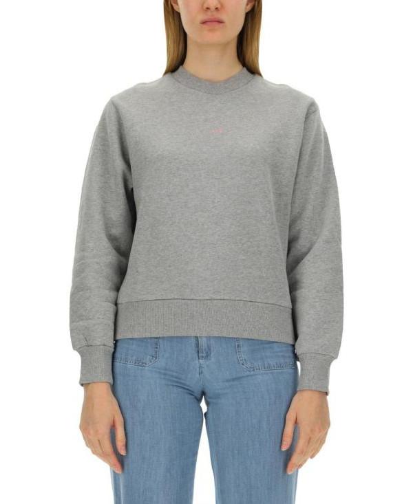 A.P.C. Boxy Micro Logo Sweatshirt Women’s Navy Cotton