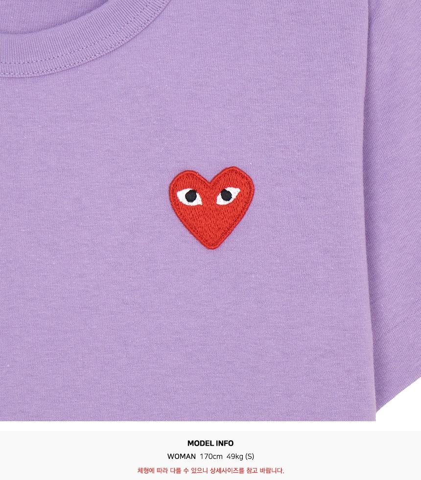 Comme des Garcons Red Heart Patch Women’s Short Sleeve T-Shirt AZ T211 051 4