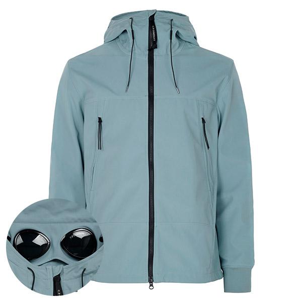 CP Company Silver Blue Shell-R Hooded Windbreaker Zip Jac 20CMOW728A 005968A 809