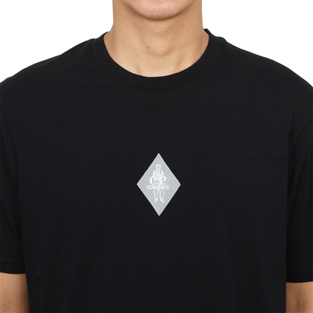 CP Company Graphic Black Short Sleeve T-Shirt 18CMTS144A