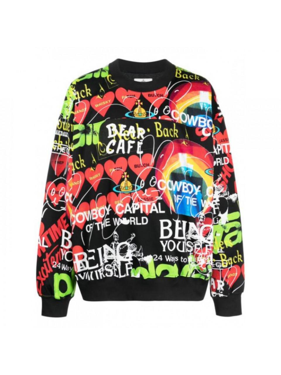 Vivienne Westwood Fresh Logo Sweatshirt Men’s Black Cotton