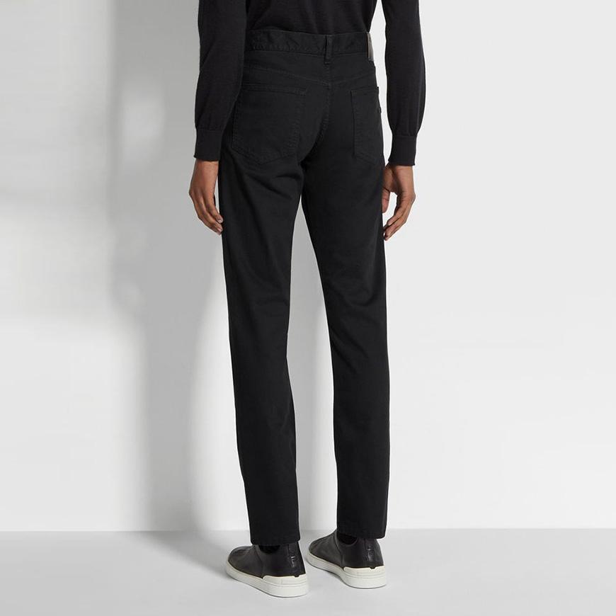 Zegna Men’s Stretch Roccia Classic Pants E8PZW CITY BLK
