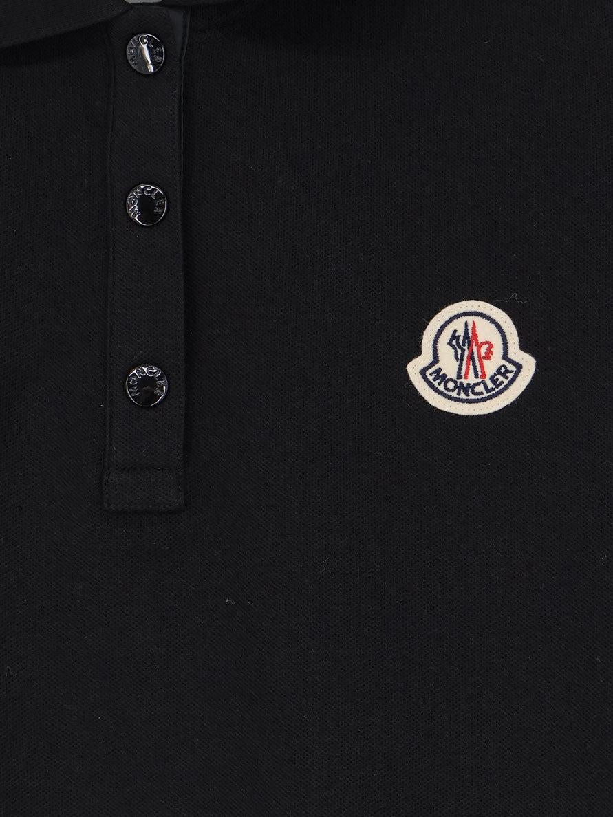 Moncler Black Cotton Short Sleeve Polo Shirt Women