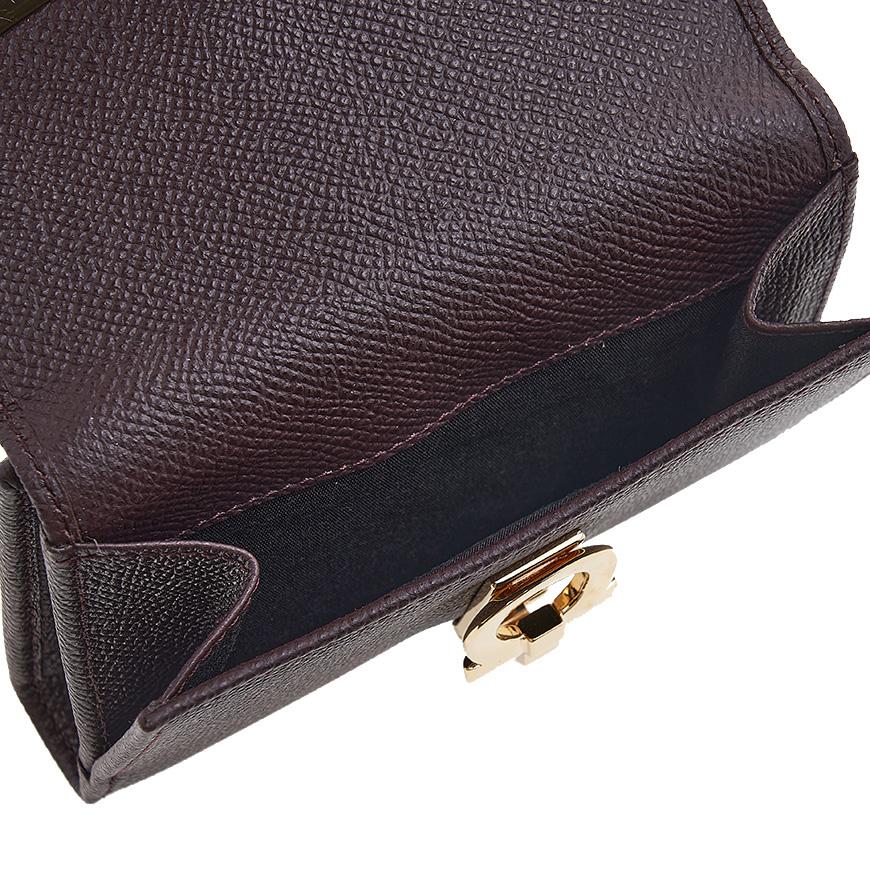Ferragamo Gancini French Bifold Wallet for Women 22 C877 GANACHE BROWN 0758590