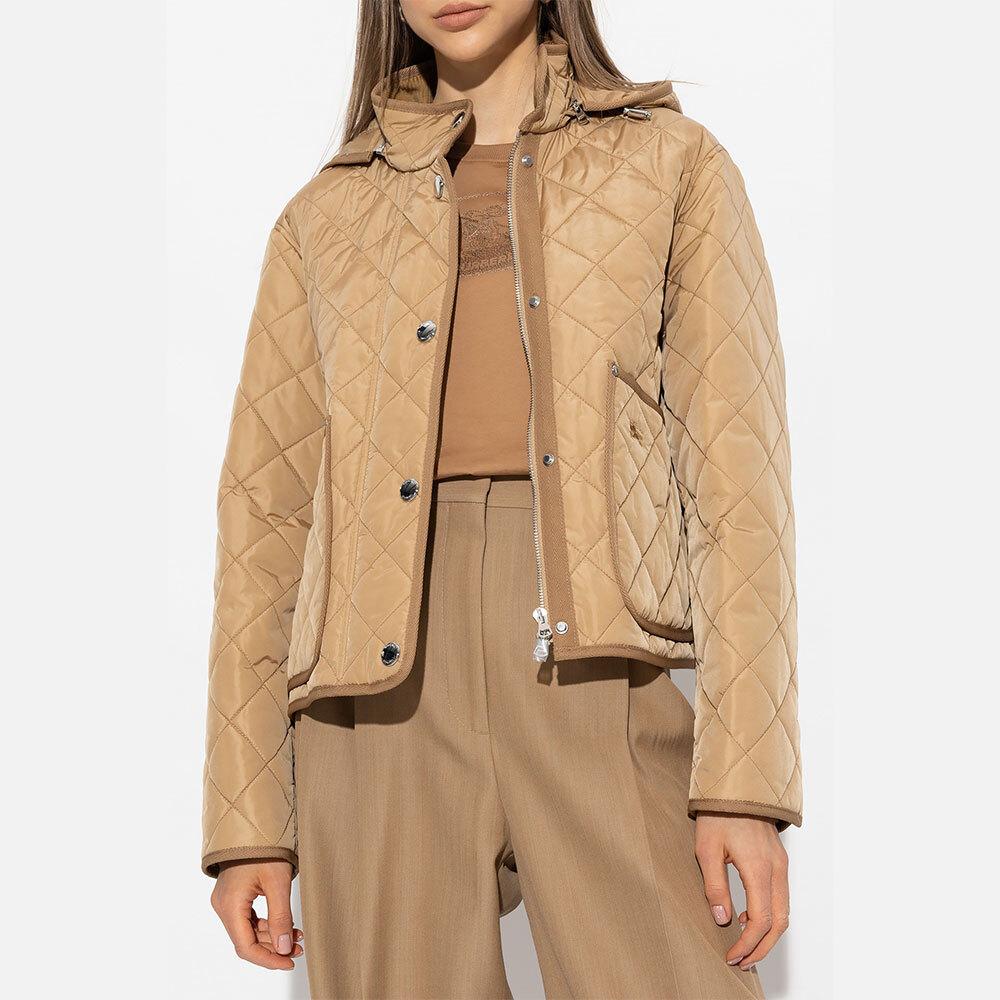 BURBERRY Quilted Cropped Diamond Jacket for Women