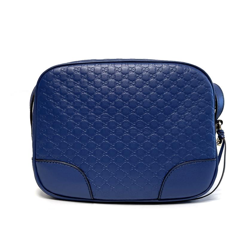 GUCCI GG Guccissima Disco Crossbody Bag Blue 449413 BMJ1G