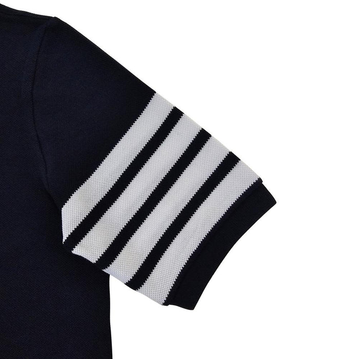 THOM BROWNE Women’s Classic Diagonal Stripe Piqué Polo Shirt Navy