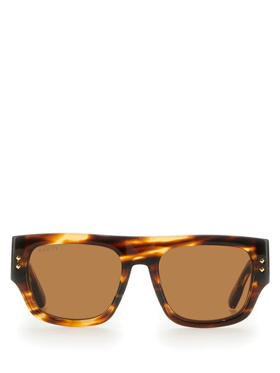 GUCCI Black Acetate Square Sunglasses