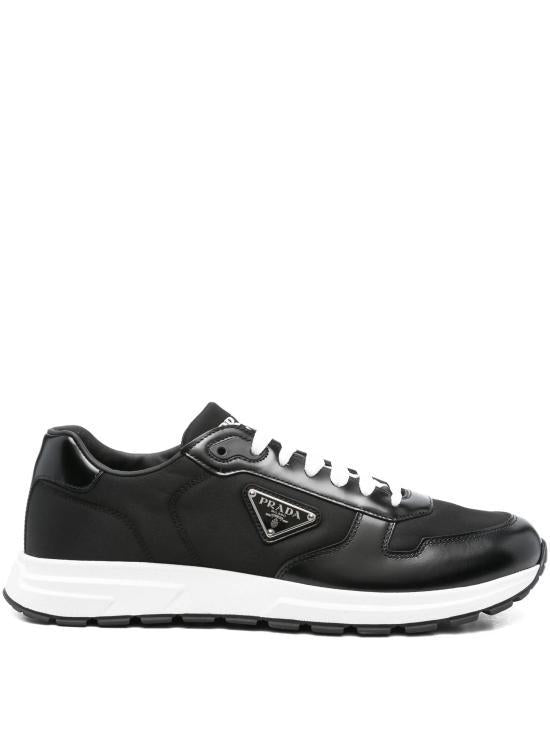 PRADA Leather Low-Top Sneakers Black White Men’s 2EE443 FG0003