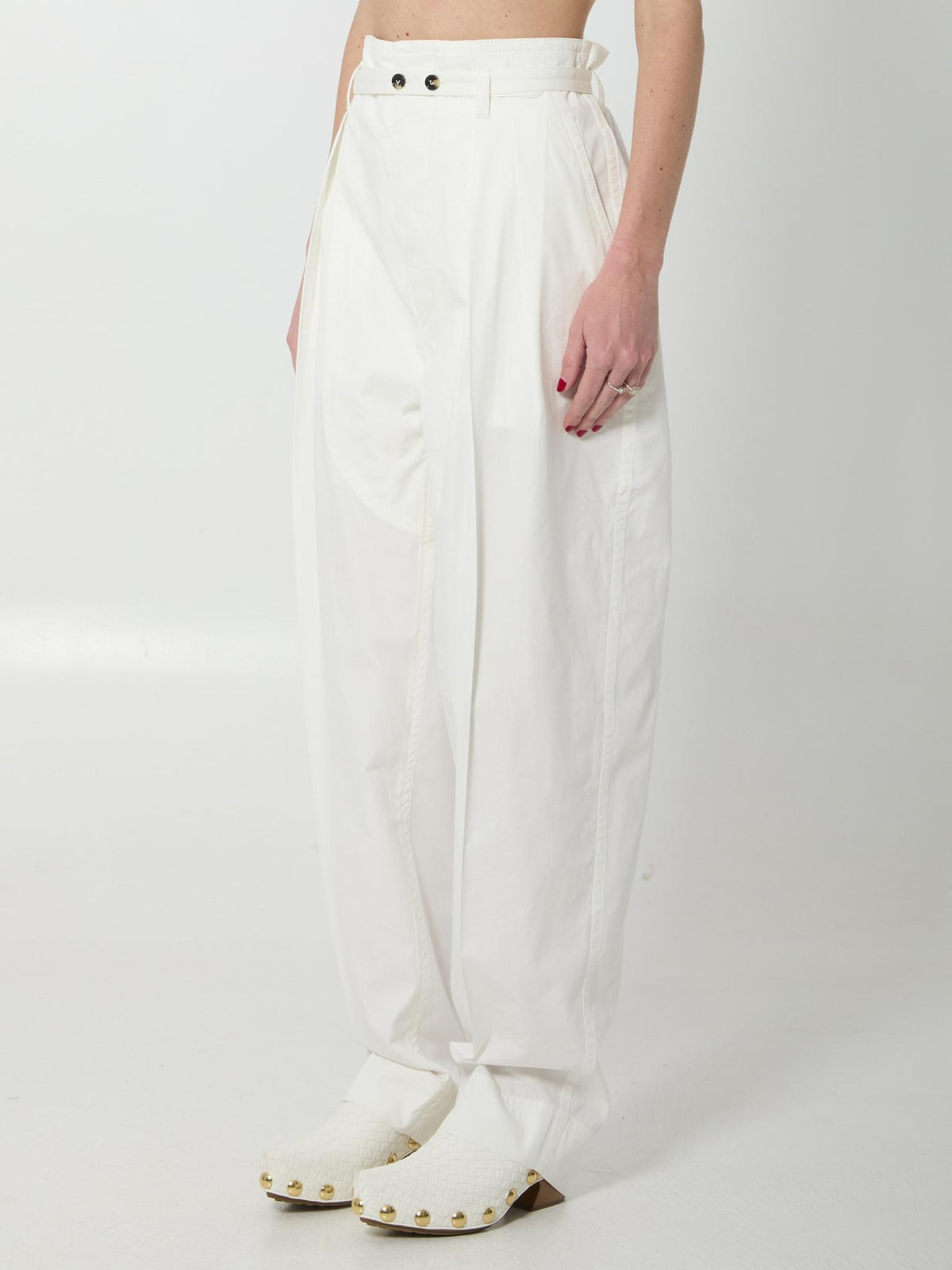 Bottega Veneta Black Wool Tailored Classic Trousers