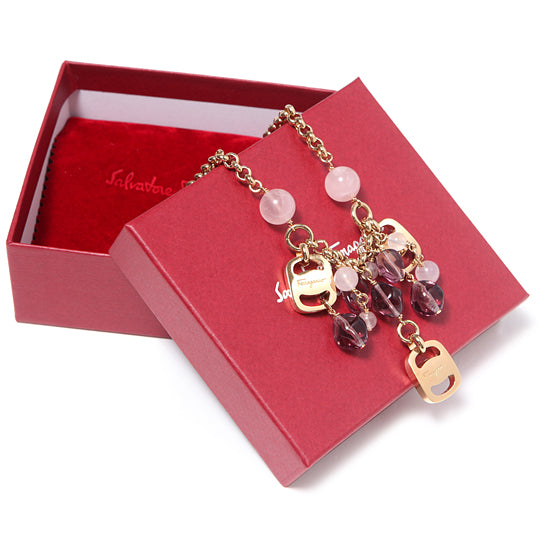 Ferragamo Gold-Tone Pendant Necklace 19 2936