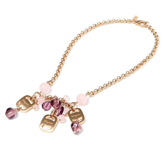 Ferragamo Gold-Tone Pendant Necklace 19 2936