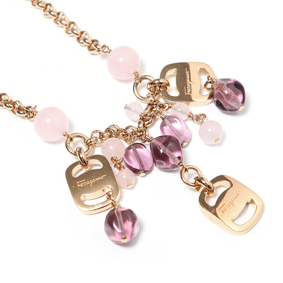 Ferragamo Gold-Tone Pendant Necklace 19 2936