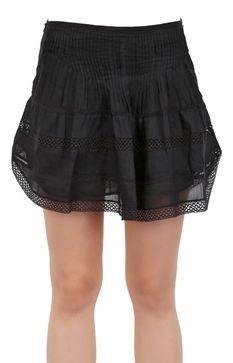 Isabel Marant Ramie Crochet Insert Mini Skirt