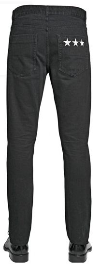 GIVENCHY Star Print Cotton Denim Jeans for Men