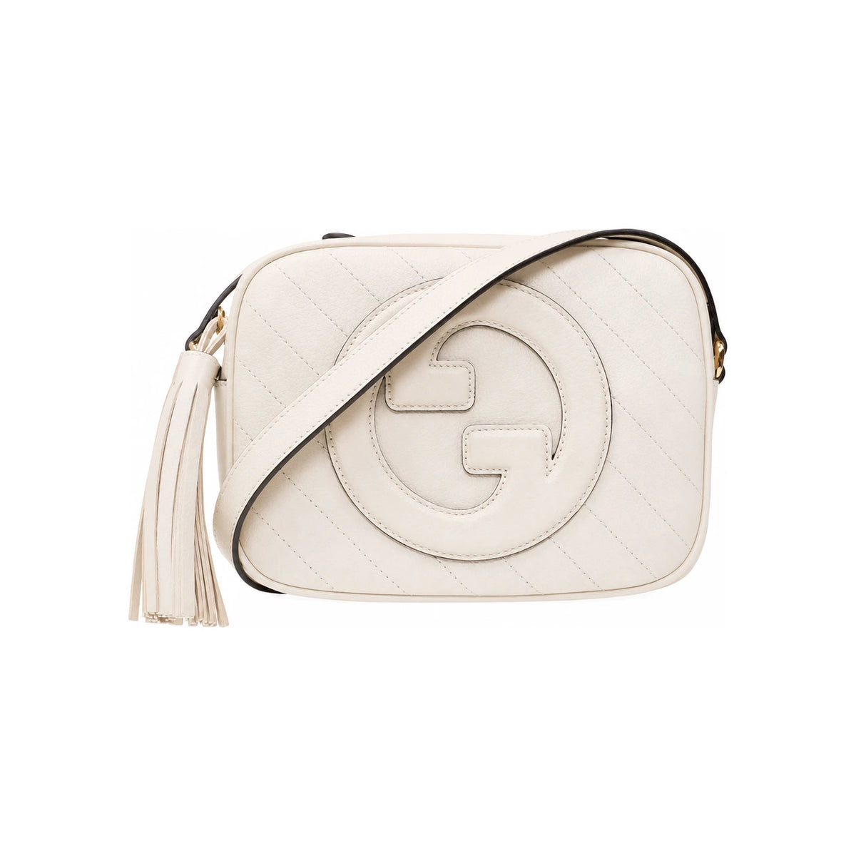 GUCCI Blondie Small Leather Crossbody Shoulder Bag White