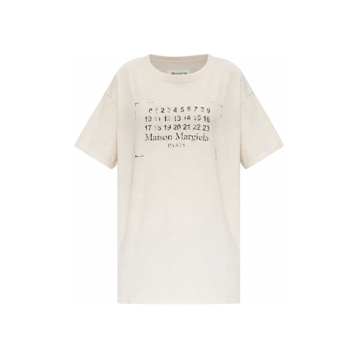 Maison Margiela Stitch Logo Stamp Logo Short Sleeve T-Shirt White
