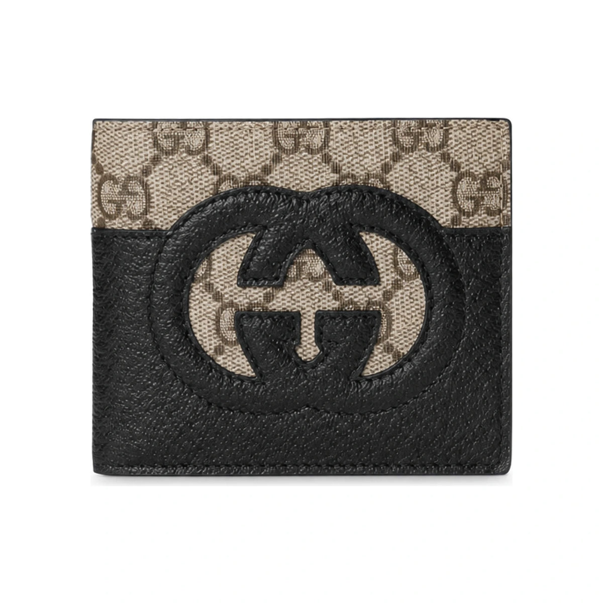 GUCCI GG Cutout Interlocking Leather Bifold Wallet 701420 K9GSG 9769