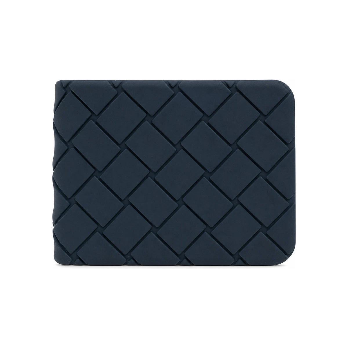 Bottega Veneta Intrecciato Leather Bi-Fold Wallet Deep Blue