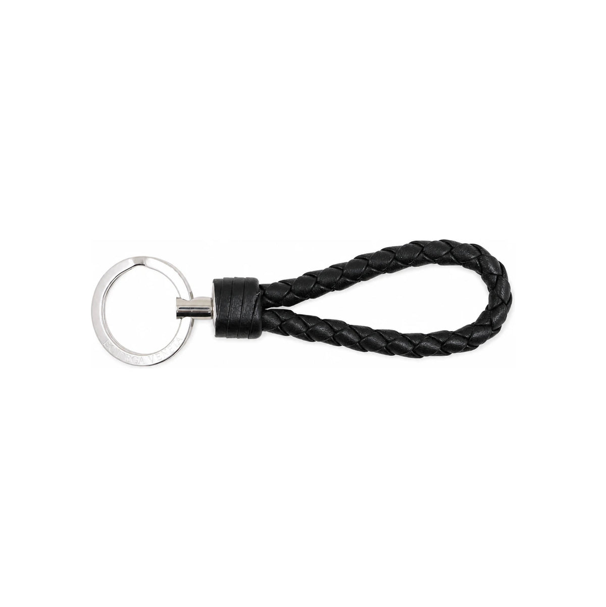 Bottega Veneta Intrecciato Nappa Leather Keyring Black
