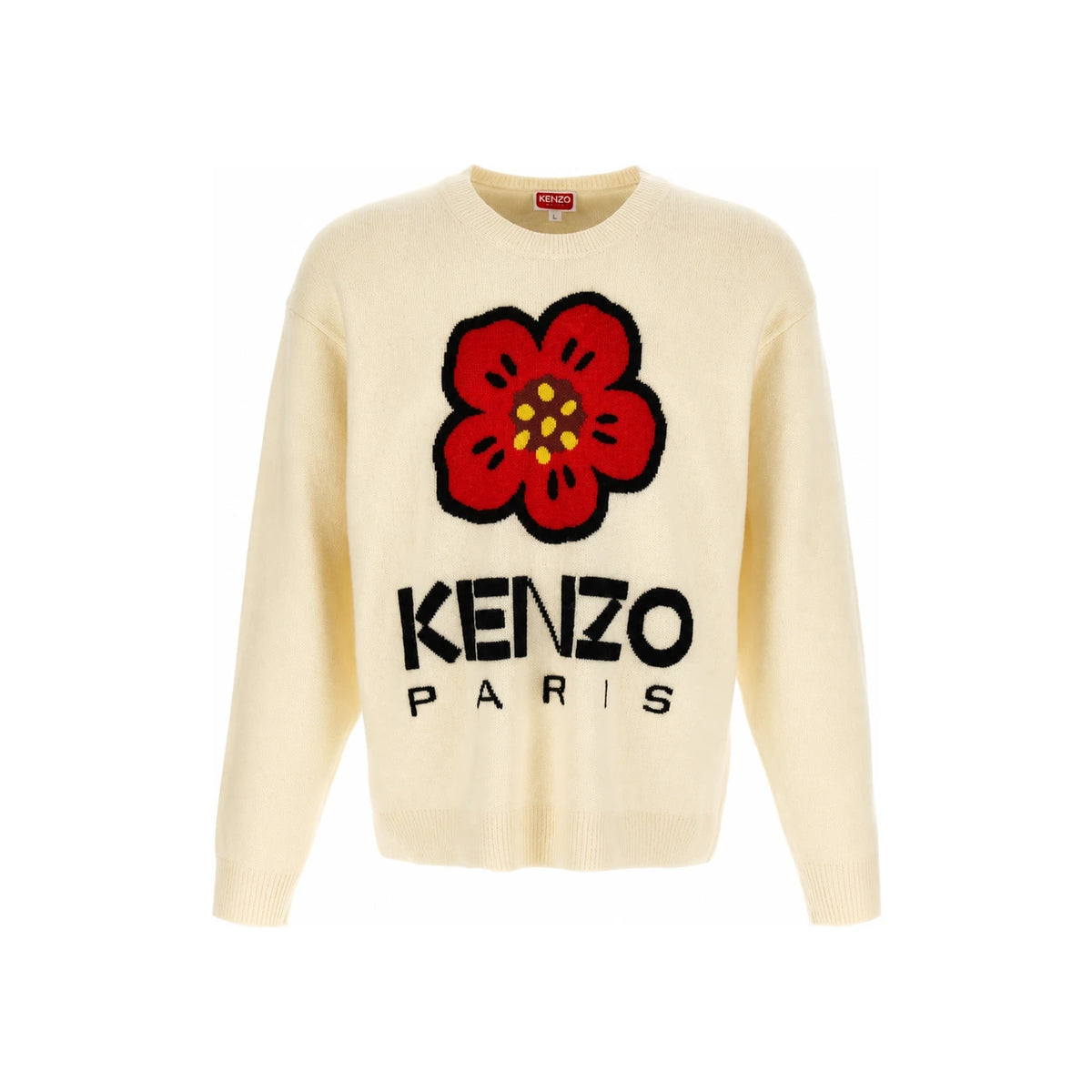 KENZO Men’s Bok Flower Round-Neck Knit Sweater FD65PU4273LD 99J