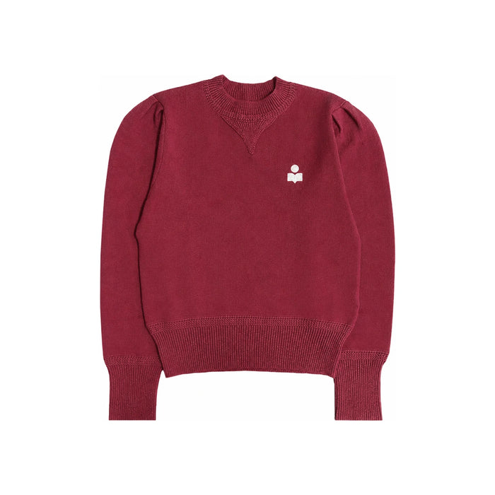 Isabel Marant Antique Pink KELAYA Logo Embroidered Crewneck Knit Pullover