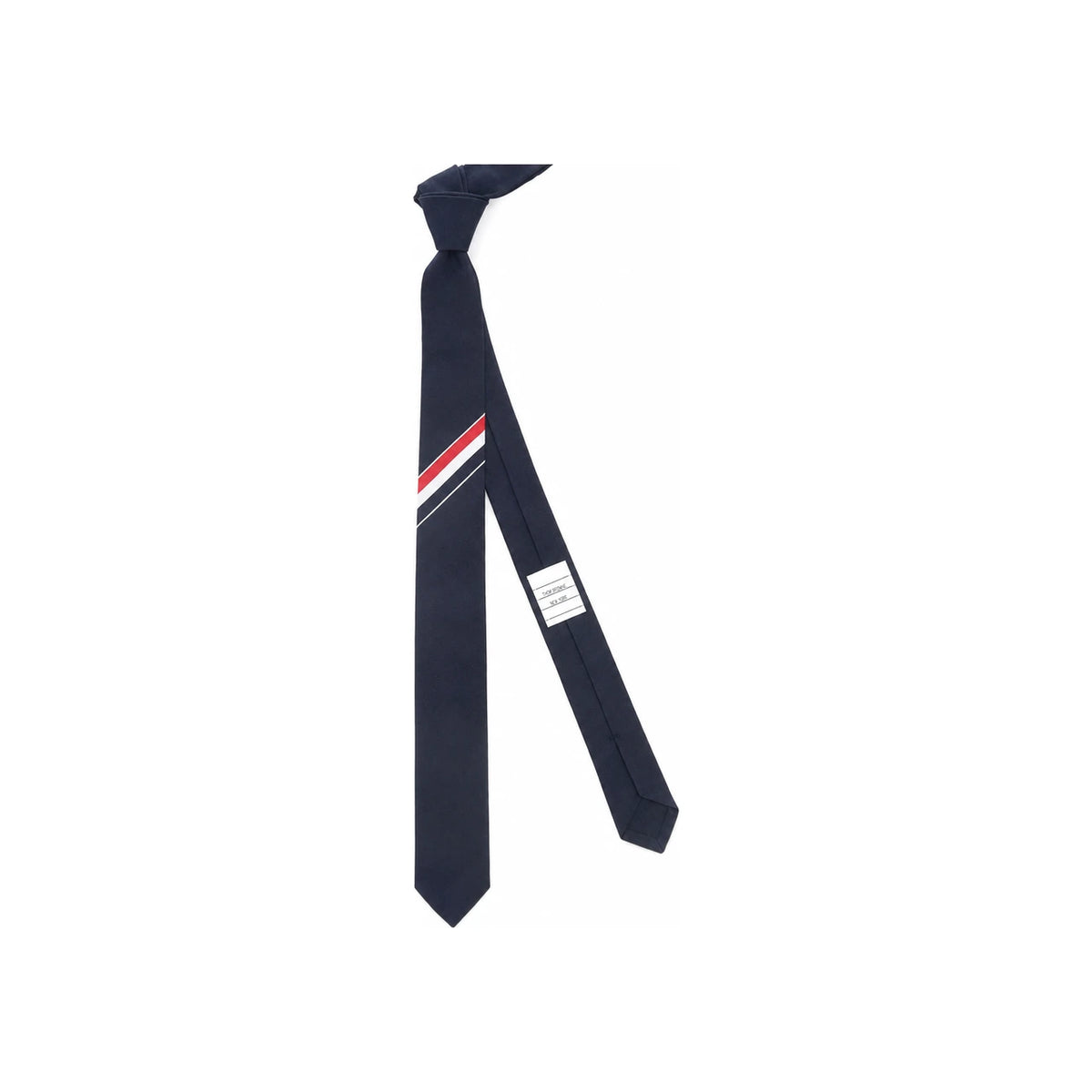 THOM BROWNE RWB Stripe Silk Tie Navy