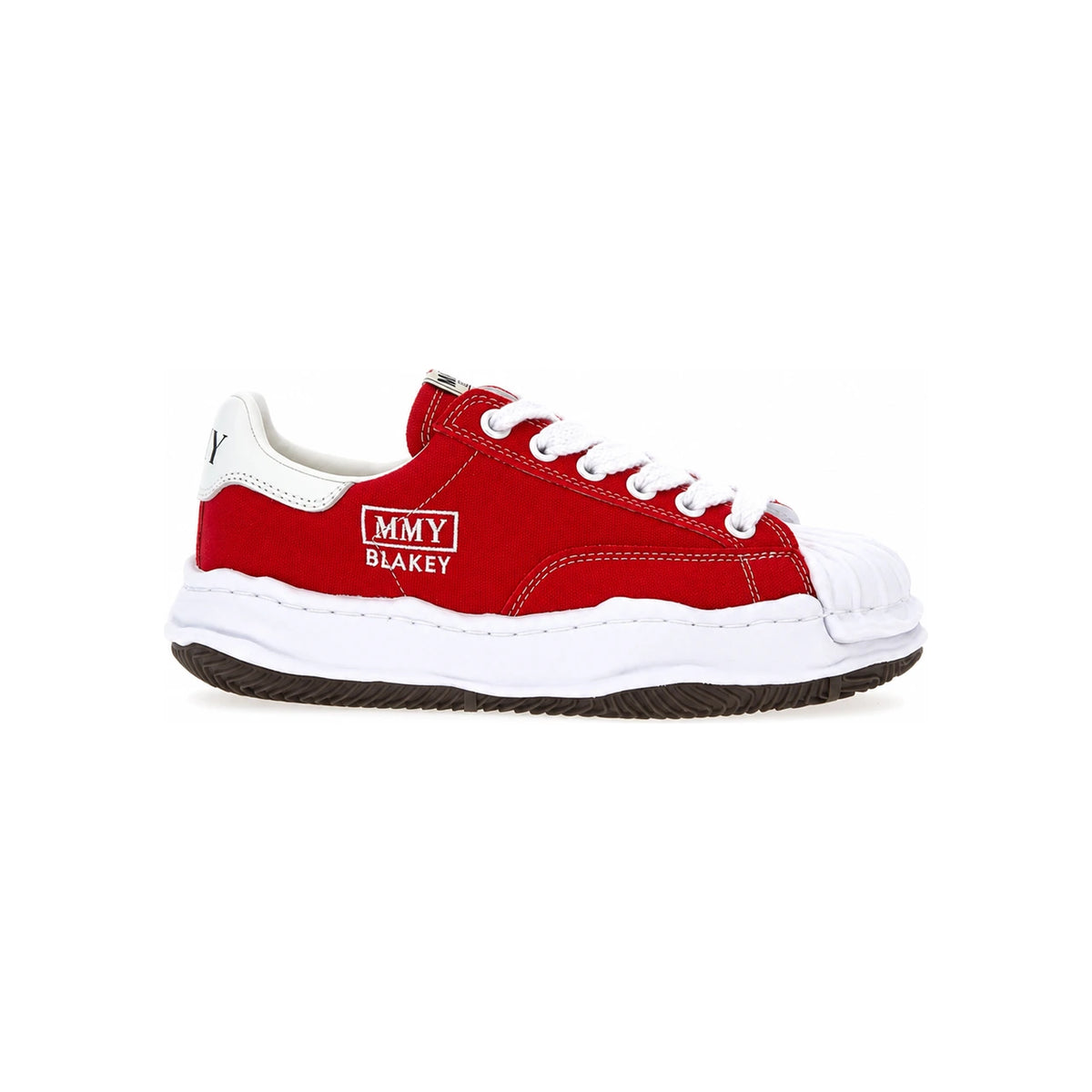 Maison Mihara Yasuhiro Women's Blakey Red Canvas Low Top Sneakers