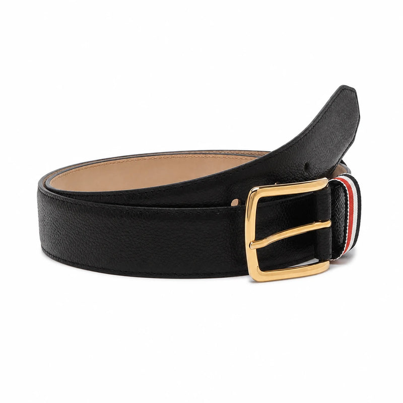 THOM BROWNE Tricolor Loop Leather Belt