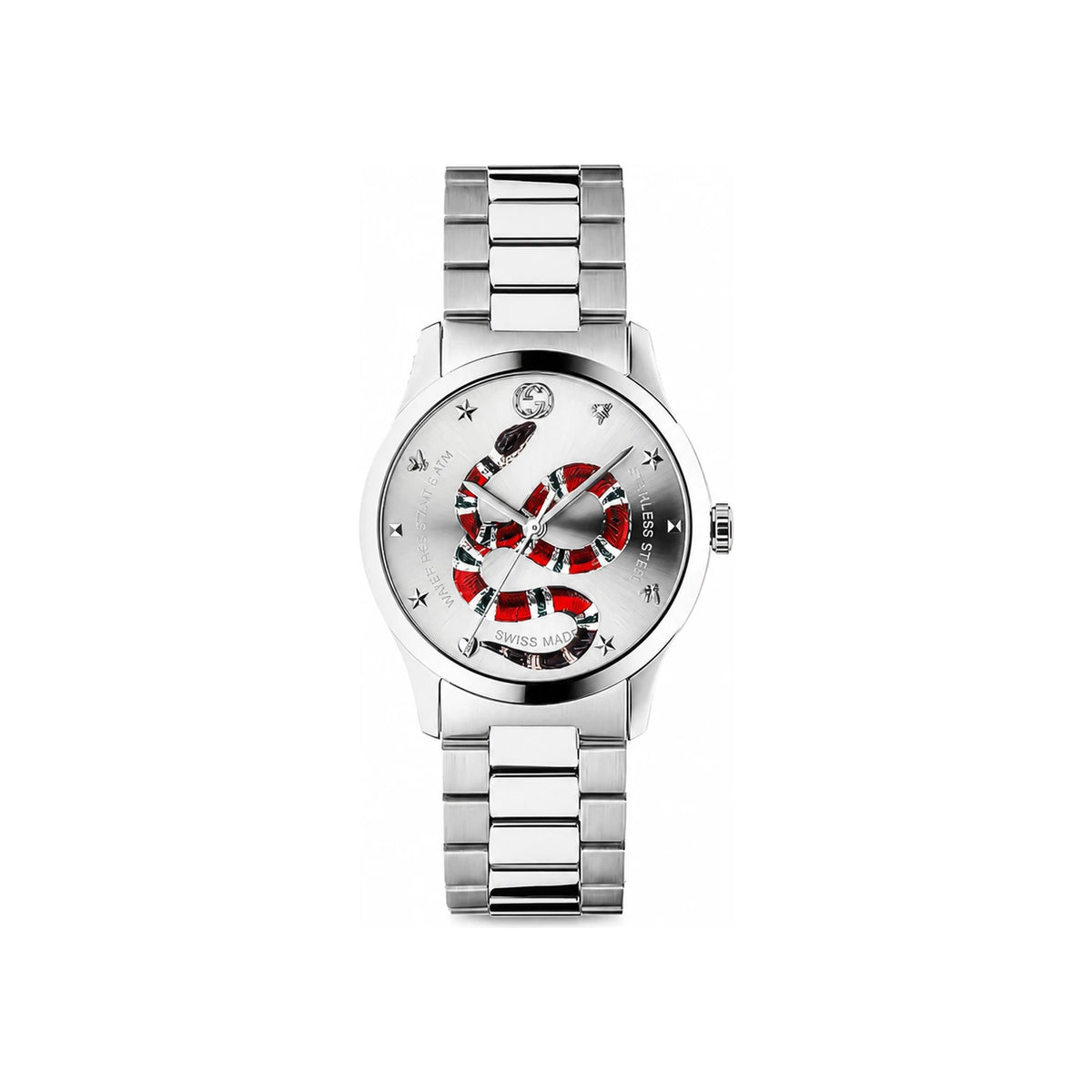 GUCCI Timeless Men’s Quartz Stainless Steel Watch 38mm YA1264076 G
