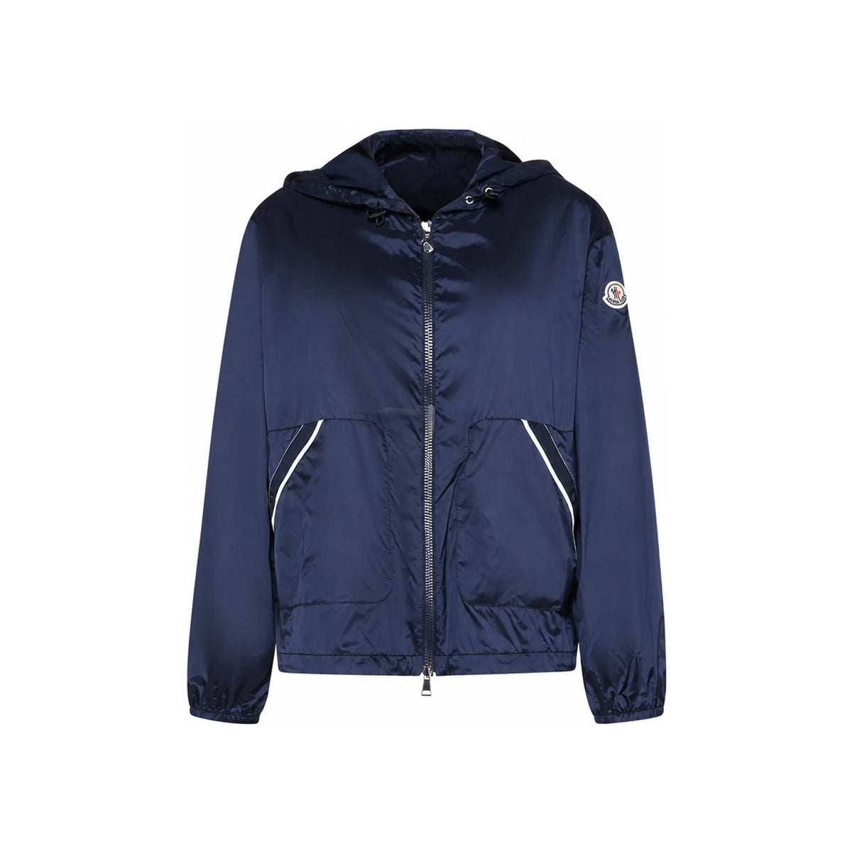 Moncler Women’s Nylon Hooded Windbreaker Jacket Navy