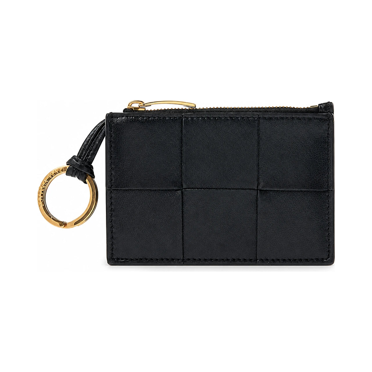 Bottega Veneta Unisex Leather Key Pouch Card Holder Wallet