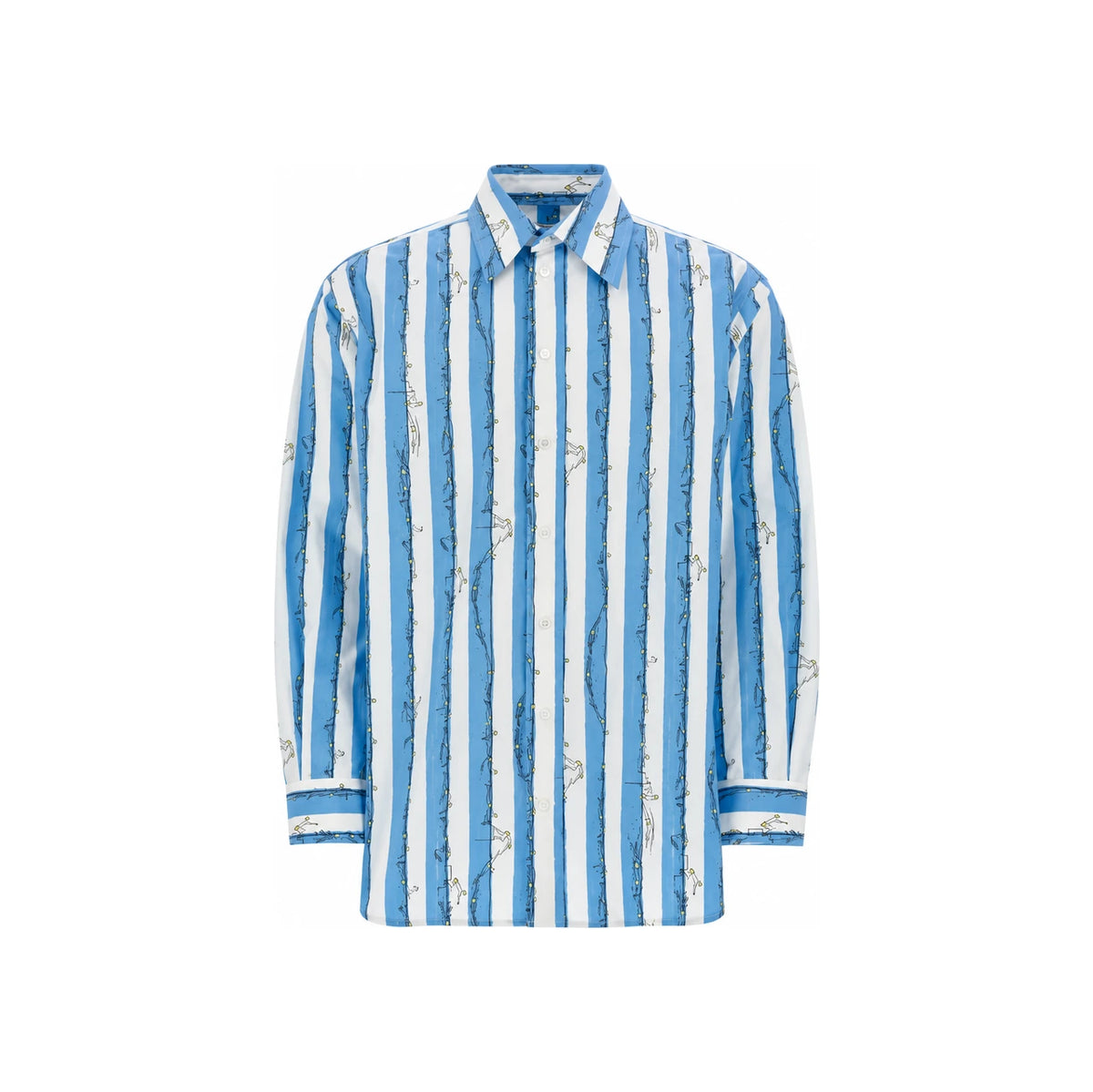Bottega Veneta Blue Cotton Long Sleeve Shirt