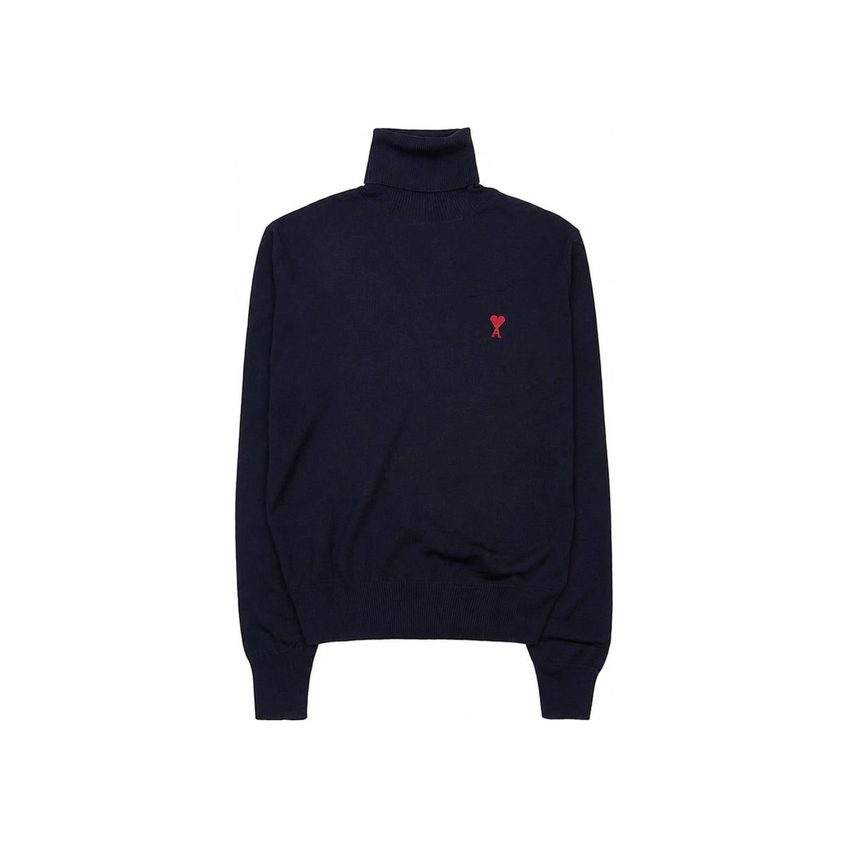 AMI Small Heart Logo Round Neck Knit Sweater for Women KN0025 430