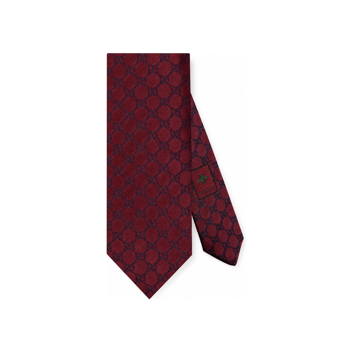 GUCCI Burgundy Logo Silk Tie for Men 456524 4B002 6068 GG
