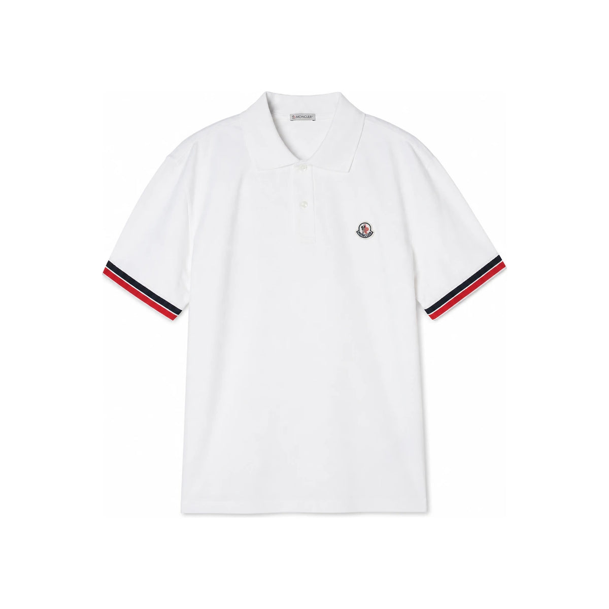 Moncler Logo Patch Polo Shirt White Men's 8A00020 89A16 034