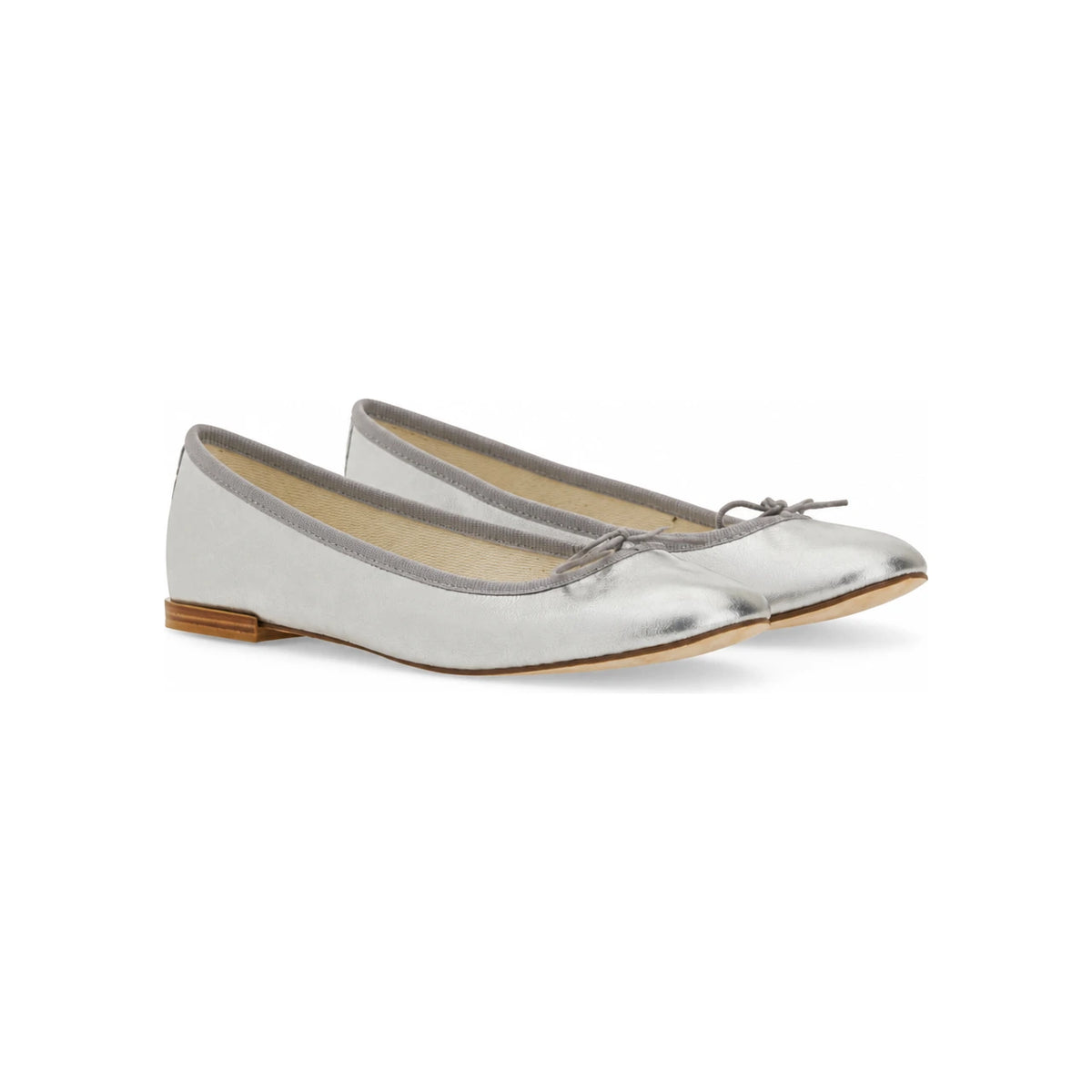 repetto Silver Sandrillon Patent Leather Ballet Flats V086 VEM020