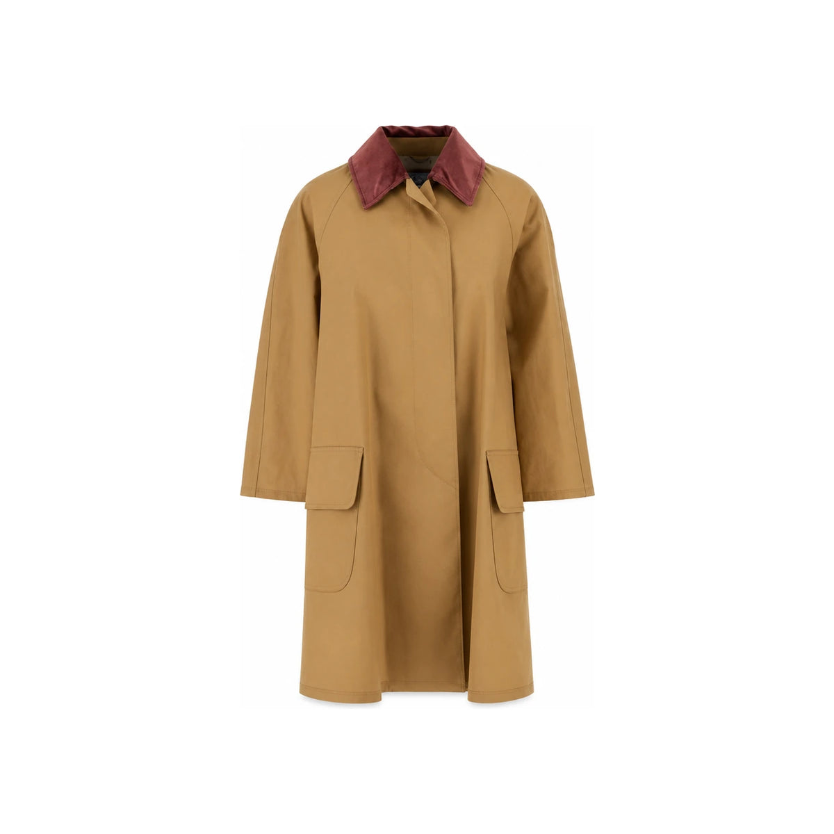 PRADA Black Wool Blend Long Coat