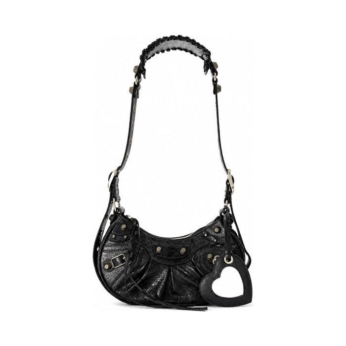 BALENCIAGA Le Cagole XS Shoulder Bag Black Leather