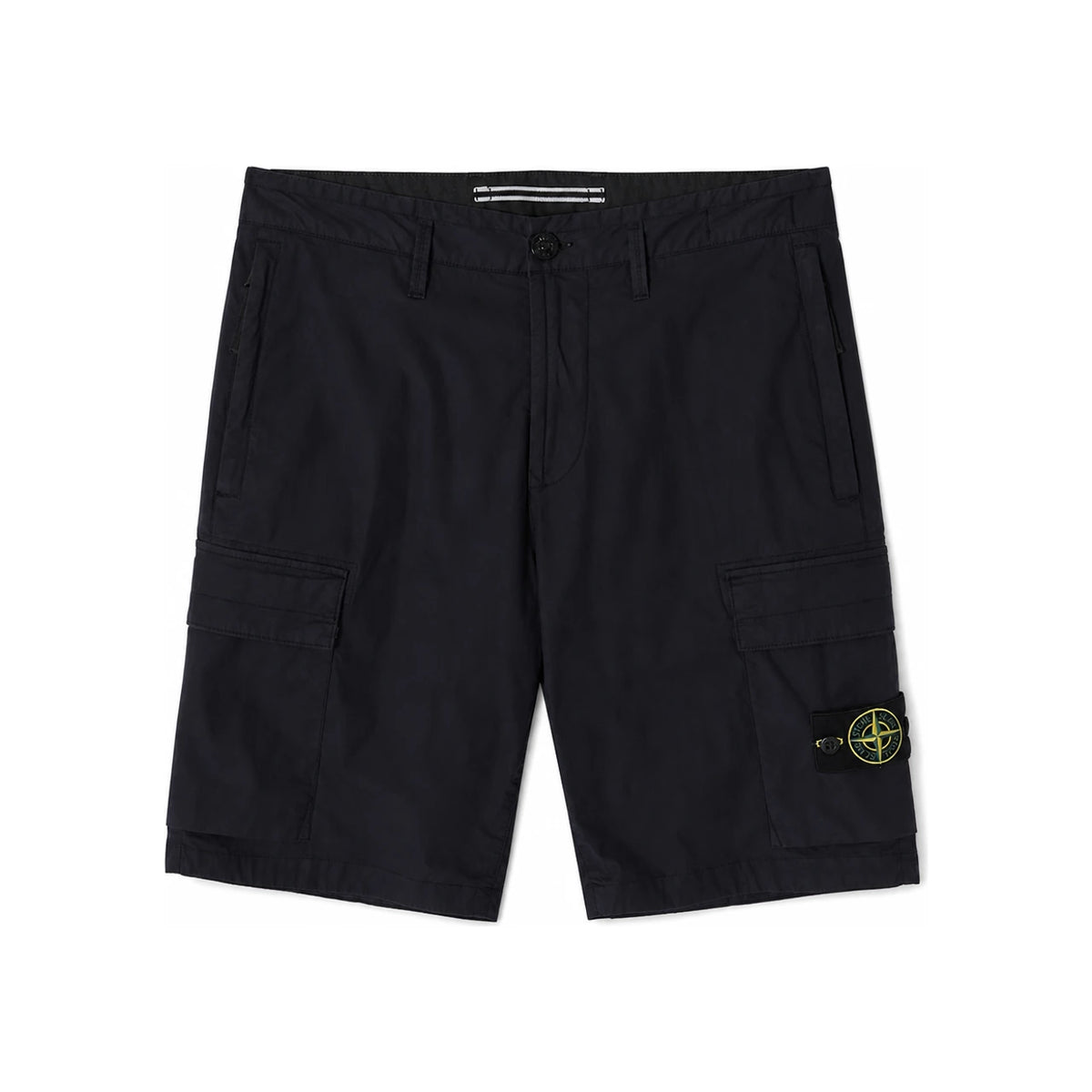 STONE ISLAND Men’s Cargo Shorts Black Cotton Ripstop