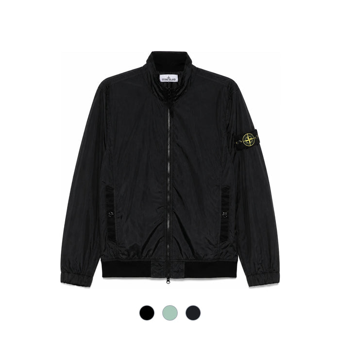 STONE ISLAND Crinkle Reps Windbreaker Jacket Men Charcoal 4100037
